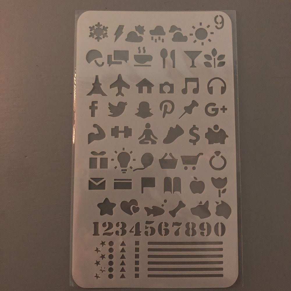 12pc notebook stencils - Picture 3 of 3